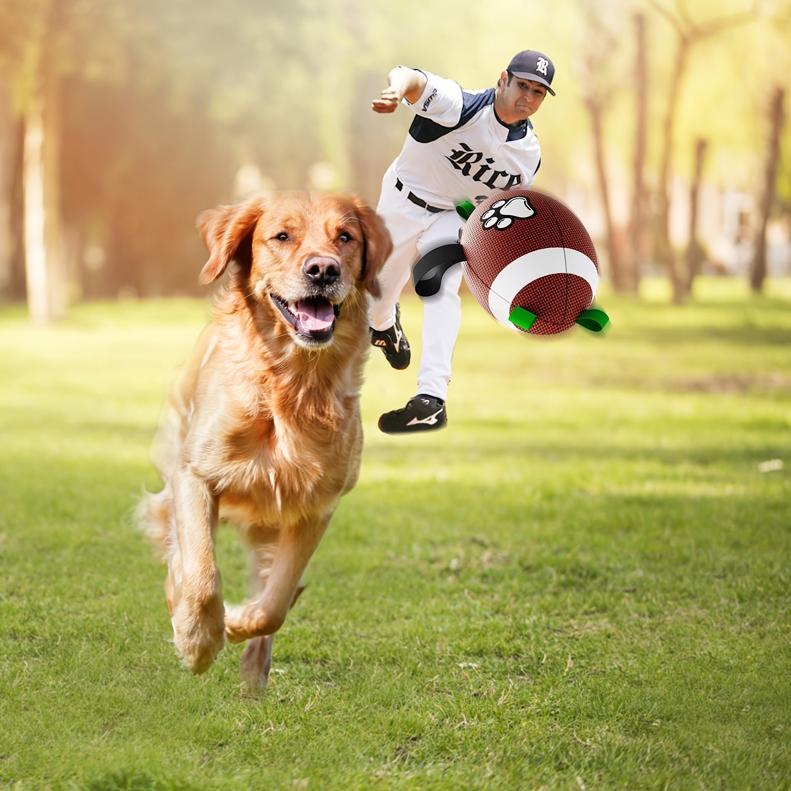 Paw-Perfect Play Fotboll – Hållbar Gummileksak för Hundar