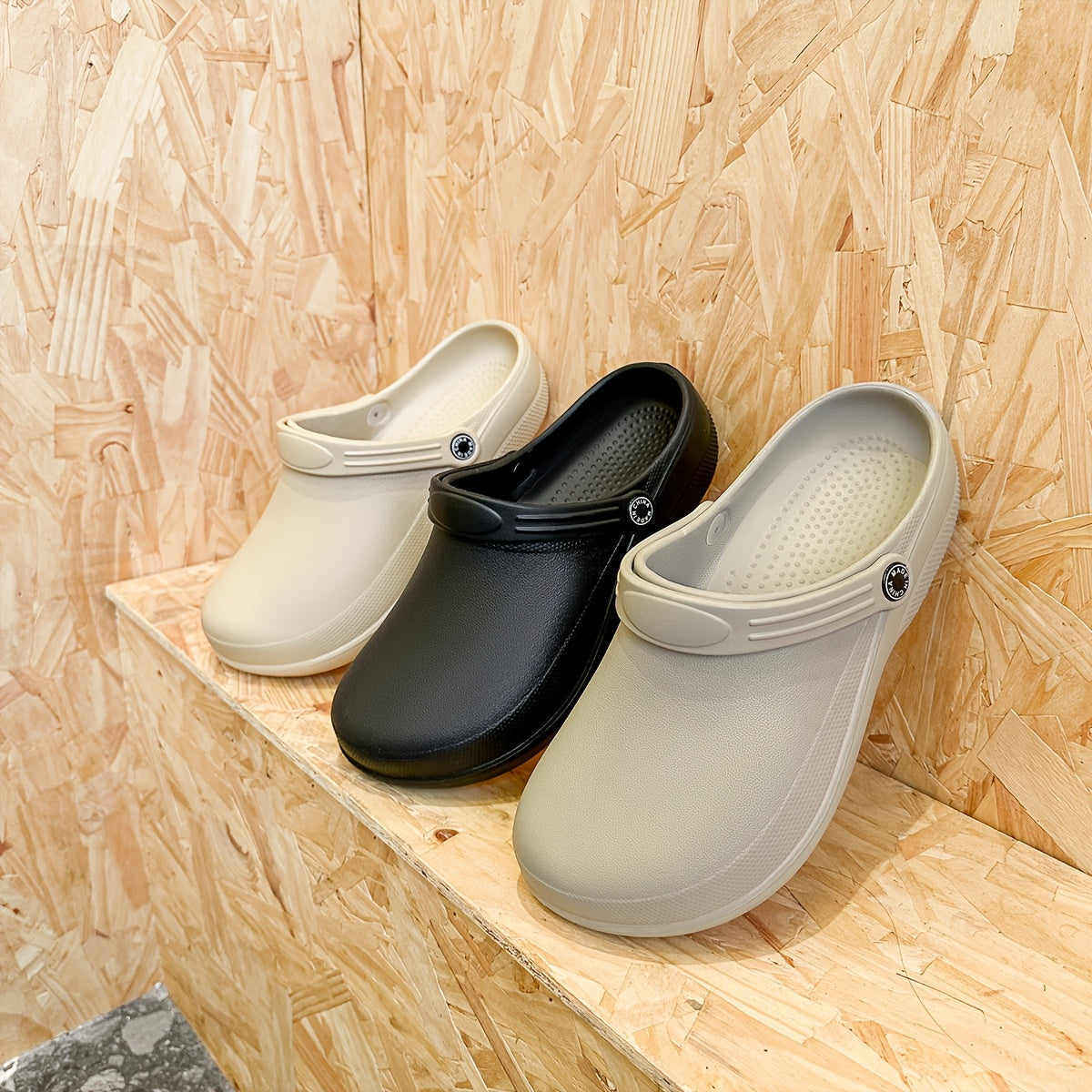 Halkfria Trädgårds- och Arbetsklumpar för Män – Bekväma Slip-ons för Alla Säsonger