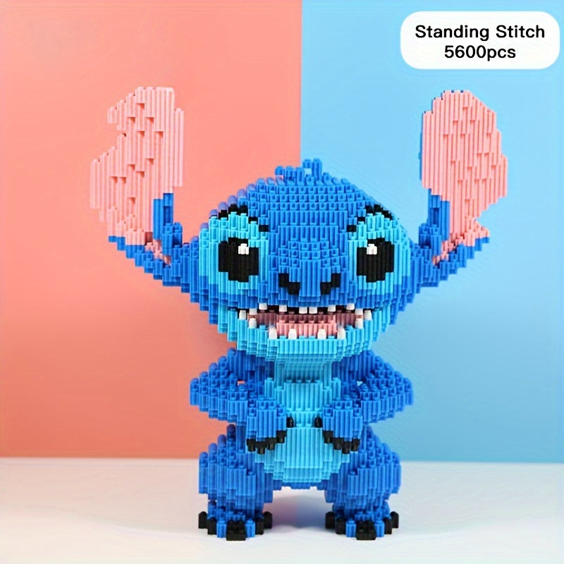Stitch 3D Byggpussel – Färggod och Detaljerad Modell för Kreativa Byggare