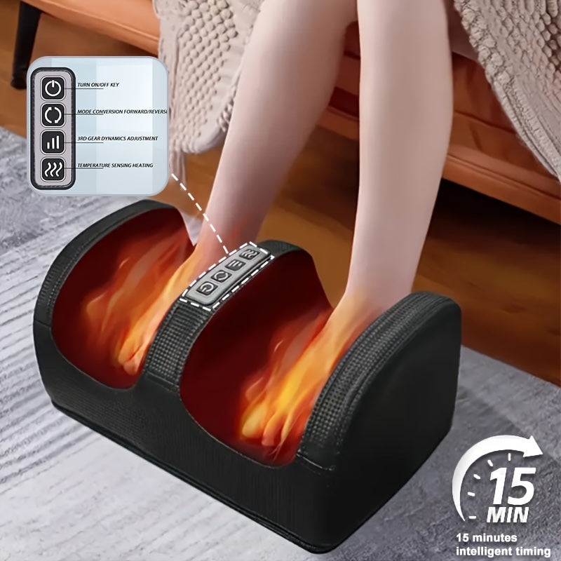 Solenergidriven Fotmassageapparat – Bekväm Massage med Värme och Knådning
