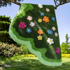 GardenGlow Blommor Golvmatta | Mjuk golvmatta med blommönster för vardagsrum, sovrum och hall