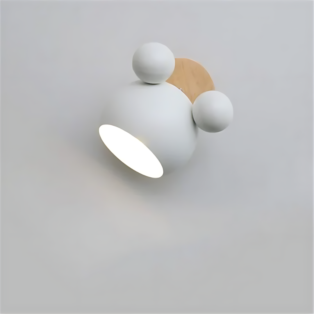 LumiMickey Nordisk Vägglampa | Bedårande Mickey-formad LED-vägglampa för ett mysigt barnrum och lekrum.