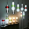 Modern Taklampa med Färgat Glas