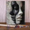 Abstrakt Kvinnlig 3D Porträtt – DIY Canvas Set för Konstälskare