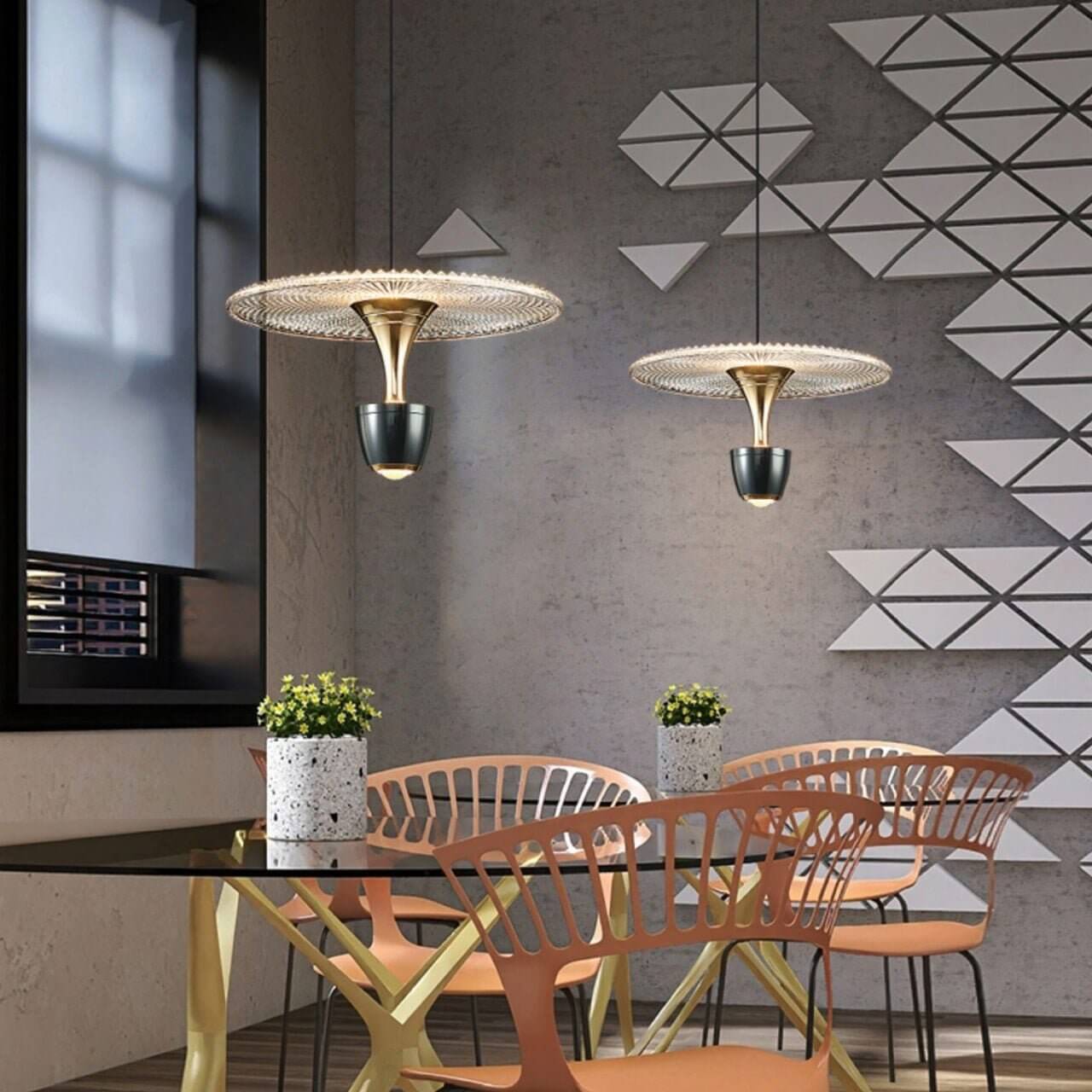 Modern LED Skivhänglampa - Elegant & Stilfull