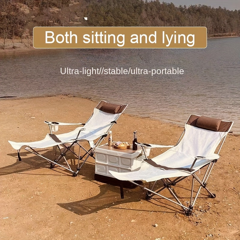 Lättvikts Fällbar Strandstol – Idealisk för Camping, Fiske och Avkoppling