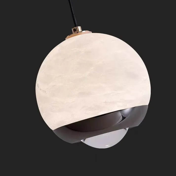 Taklampa - Alabaster Glas Boll med Marmor Fot