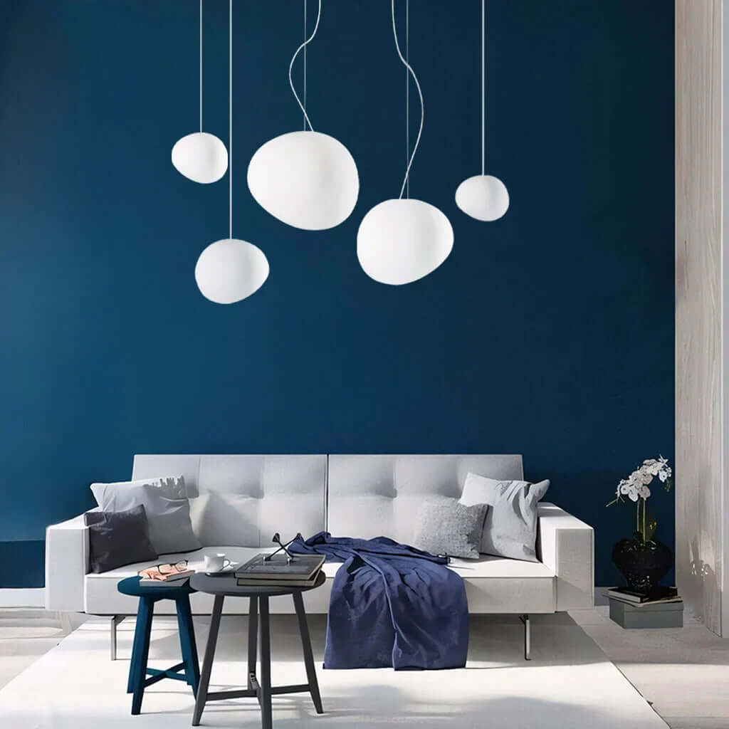Vit Kisel Hänglampa - Modern & Minimalistisk