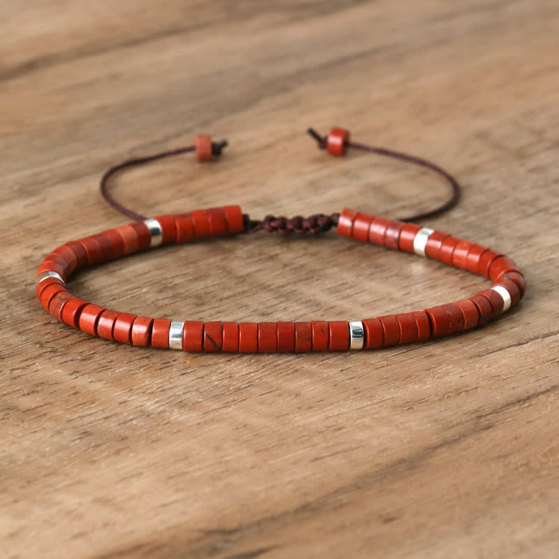 Flätad Armband med 2.4 mm Naturstenpärlor – Seraphina