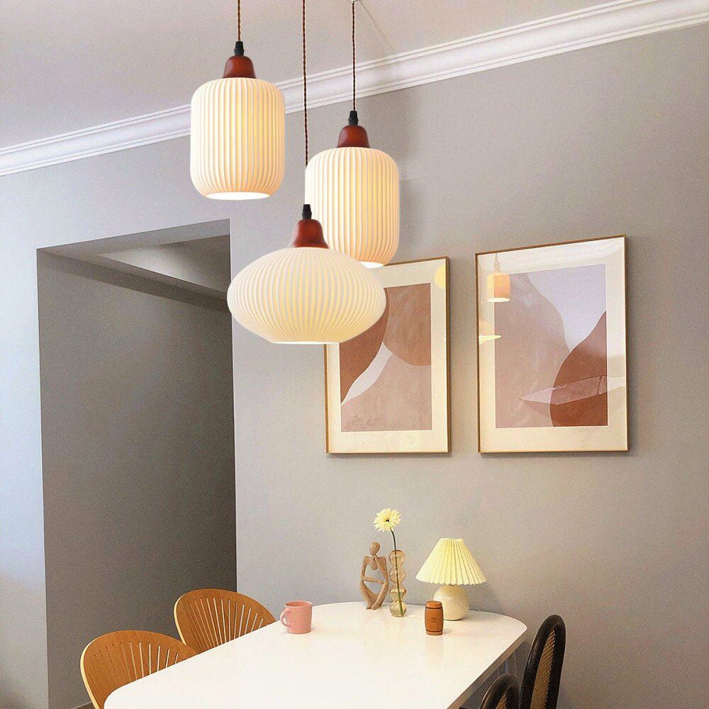 Stilren Keramisk Taklampa - Rustik Design