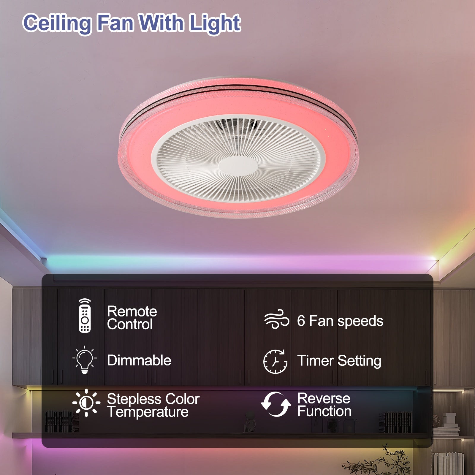 LumiCool RGB Takfläkt – Fräsch och Atmosfärisk