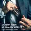 Tunn RFID-blockerande plånbok i kolfiber med sedelklämma – CarbonVault