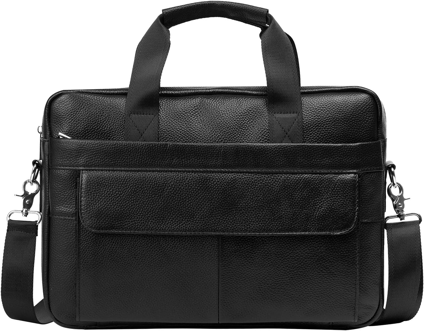 Premium Nötläder 38 cm Affärsväska med Organiseringsfack
