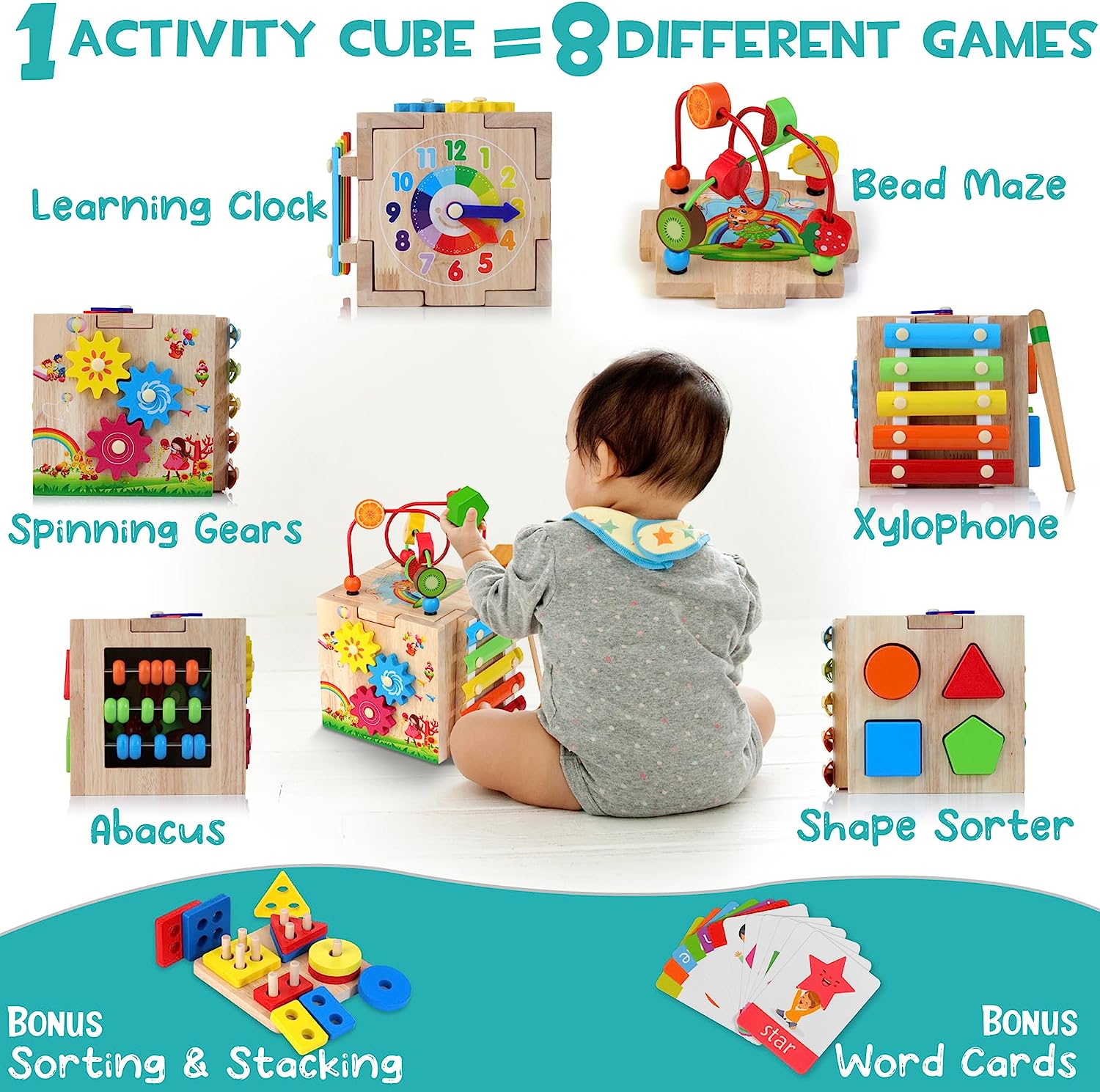 8-i-1 Montessori Lekkub – Cubbi