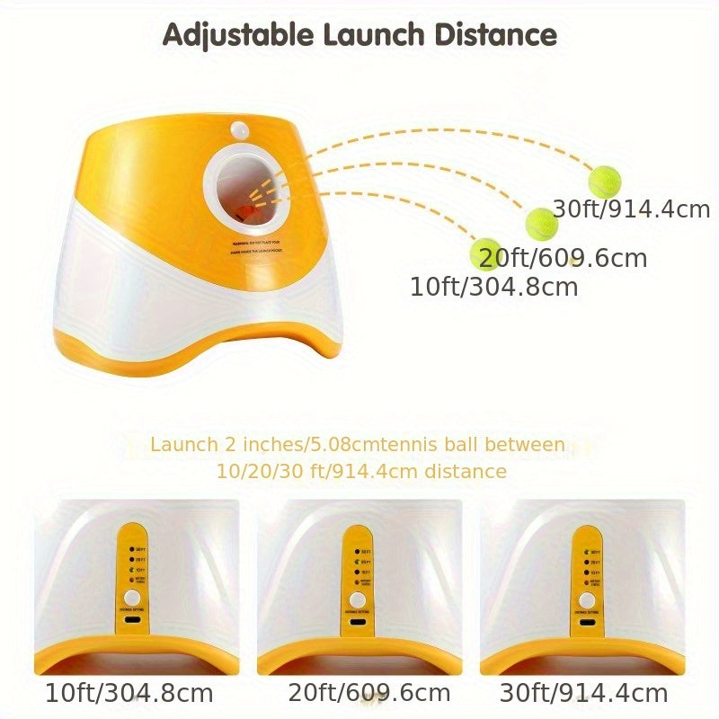 FetchMaster Pro – Interaktiv Automatisk Hundbollskastare med USB-laddning