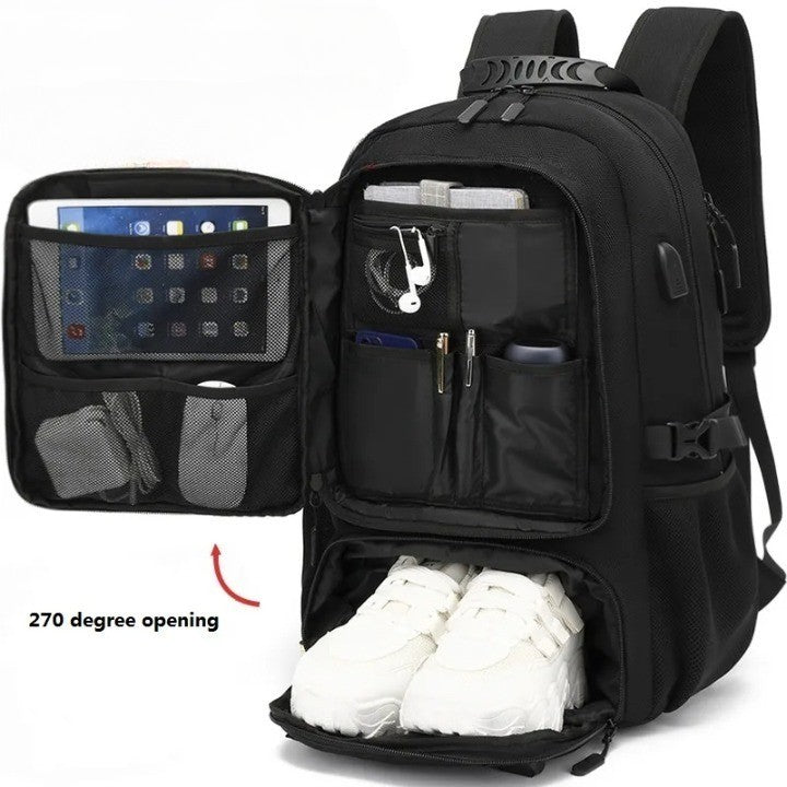 Ryggsäck med USB-anslutning och stor kapacitet (50-80L) – UrbanTrail