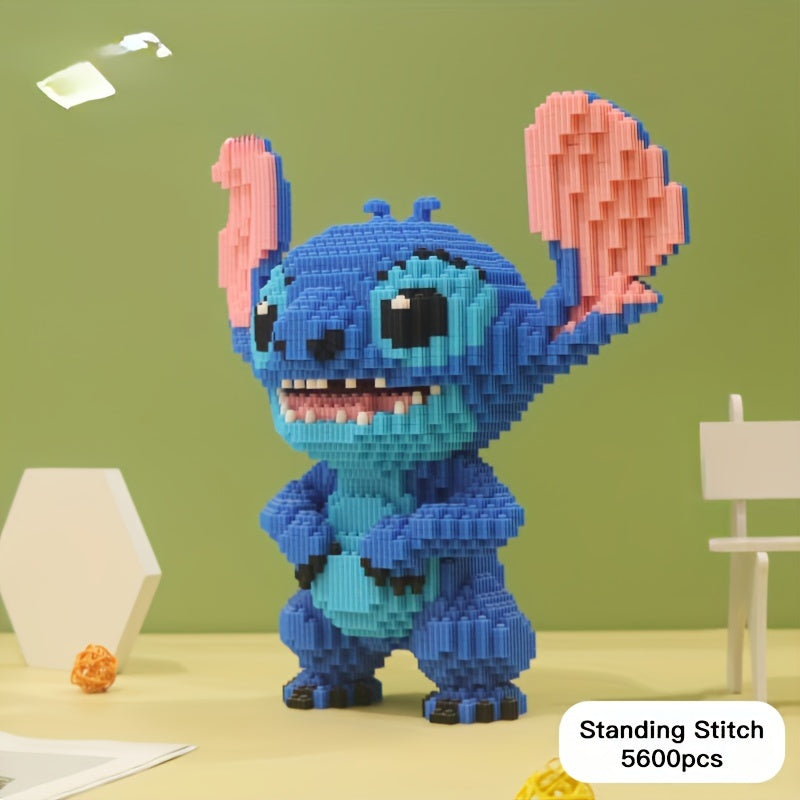 Stitch 3D Byggpussel – Färggod och Detaljerad Modell för Kreativa Byggare