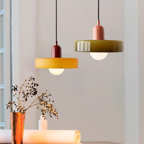 Färgglad Glas Taklampa - Modern Design