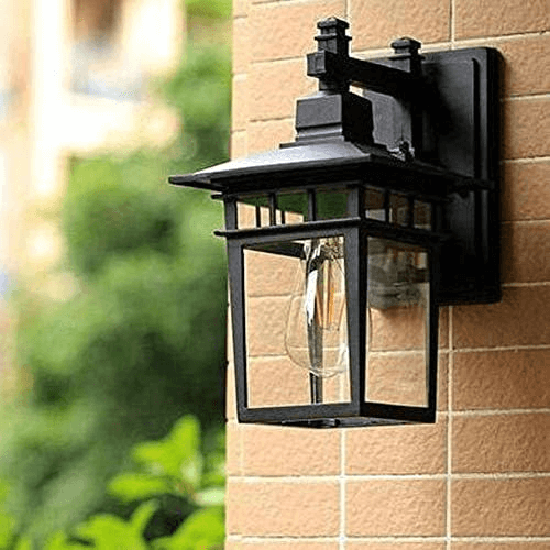 Modern Utomhus Vägglampa - Svart Design
