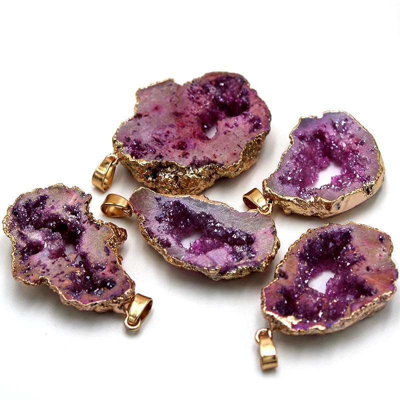 Naturlig Kristall Geode Hänge – Gaia