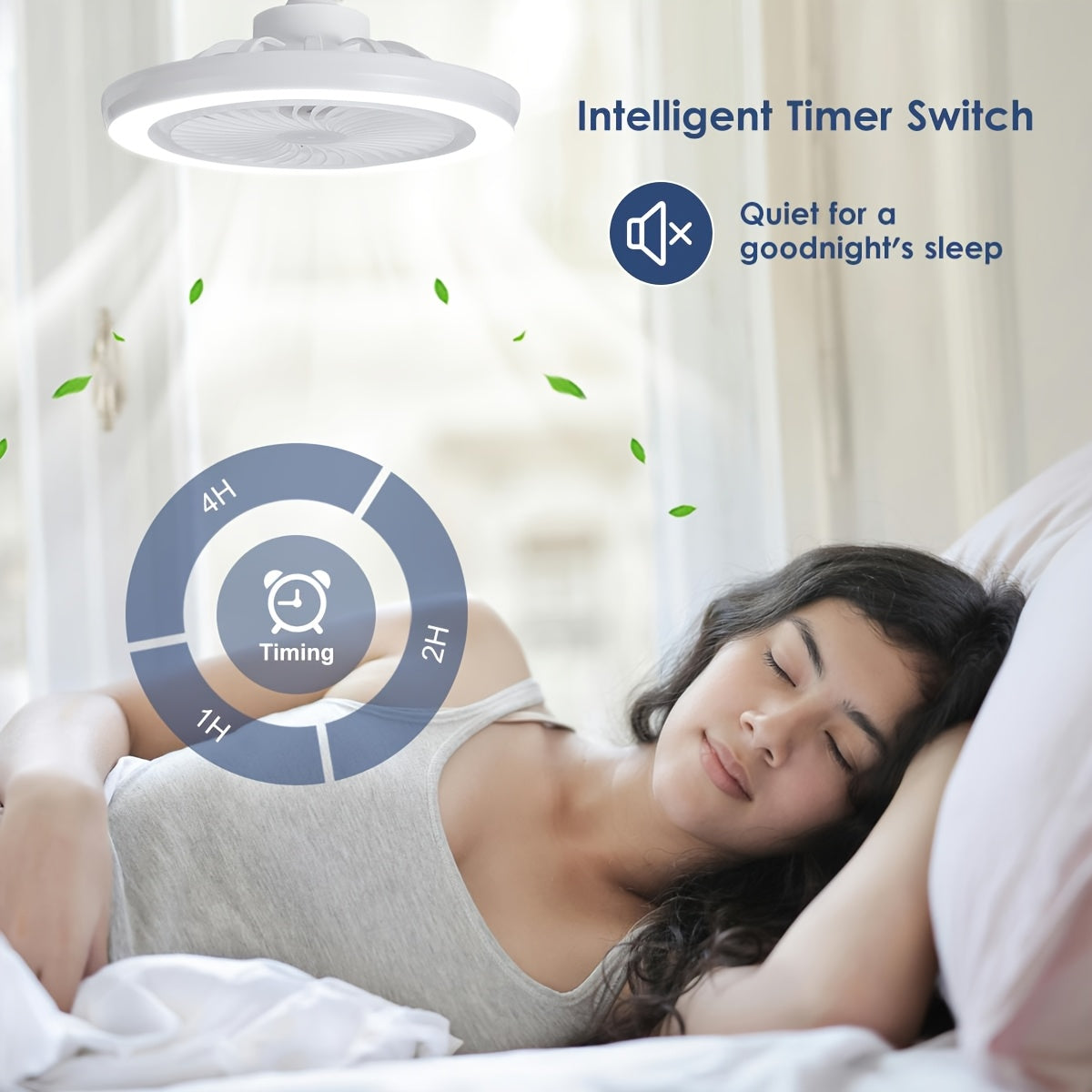 LED Slim Takfläktlampa – Dimbar och Tyst