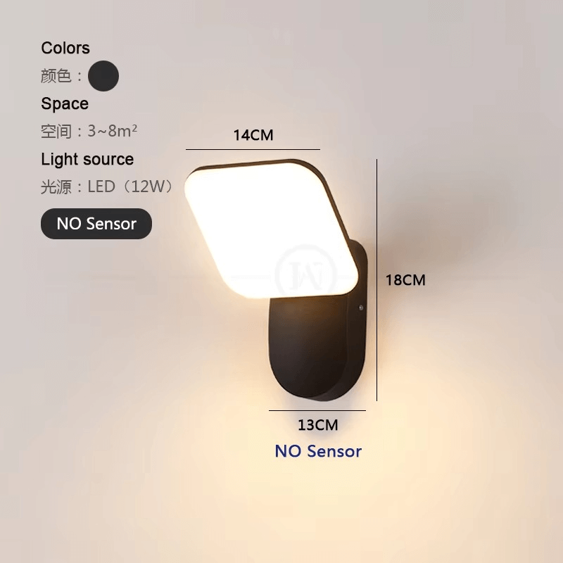 Smart LED Vägglampa med Rörelsesensor
