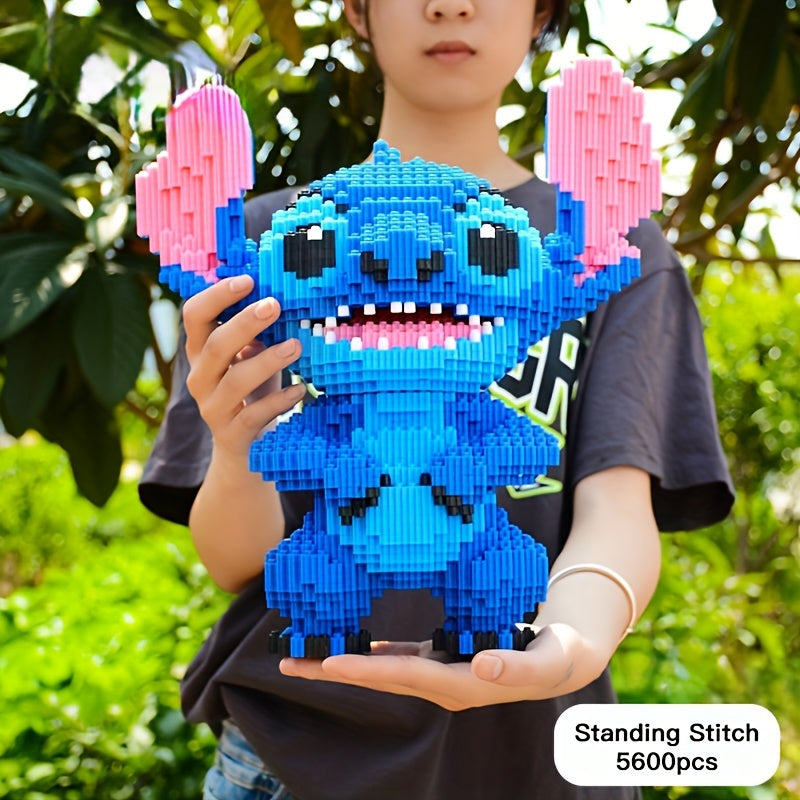 Stitch 3D Byggpussel – Färggod och Detaljerad Modell för Kreativa Byggare