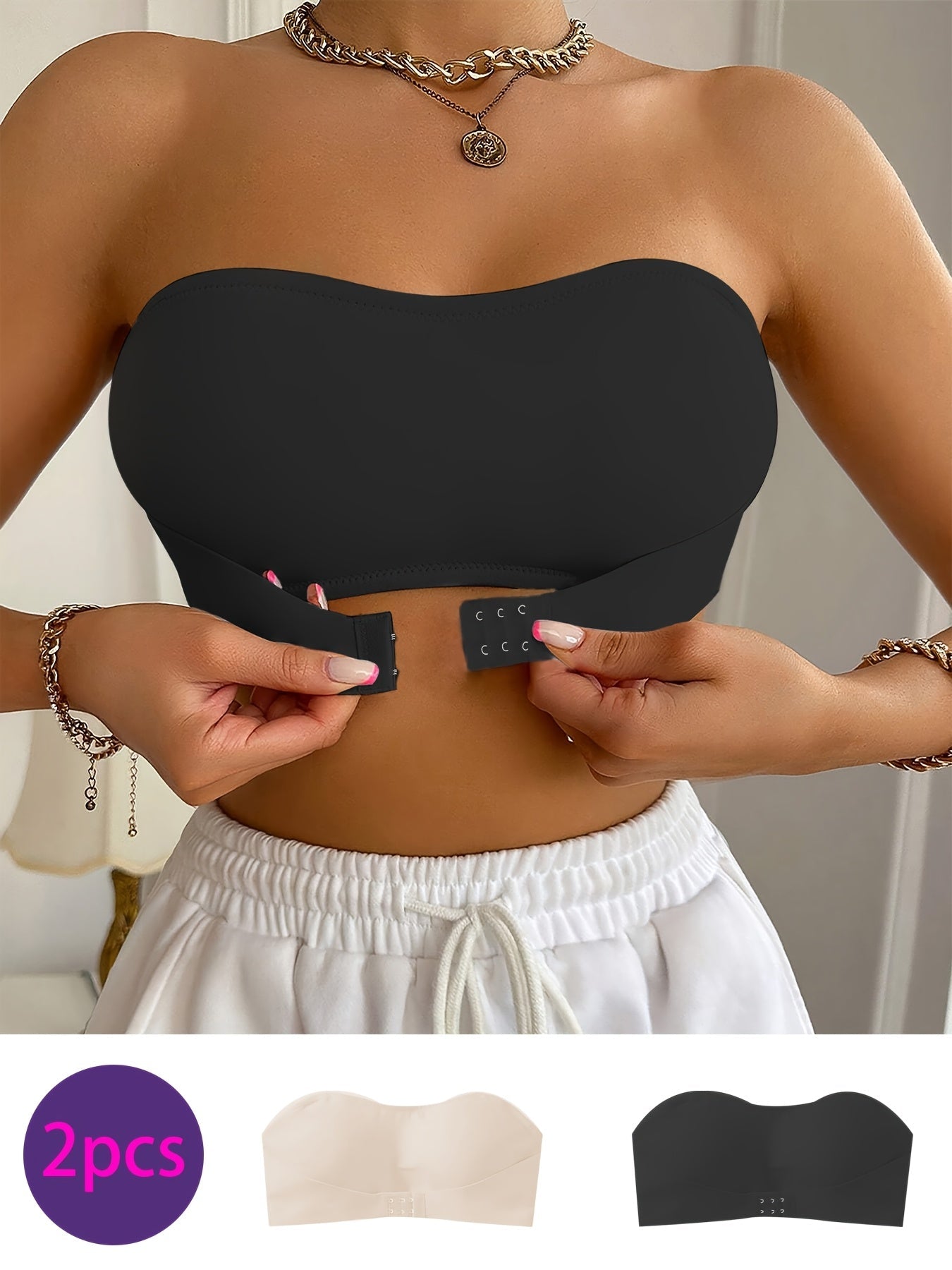 Sömlös Bandeau-BH - Mjuk och Bekväm Utan Bygel