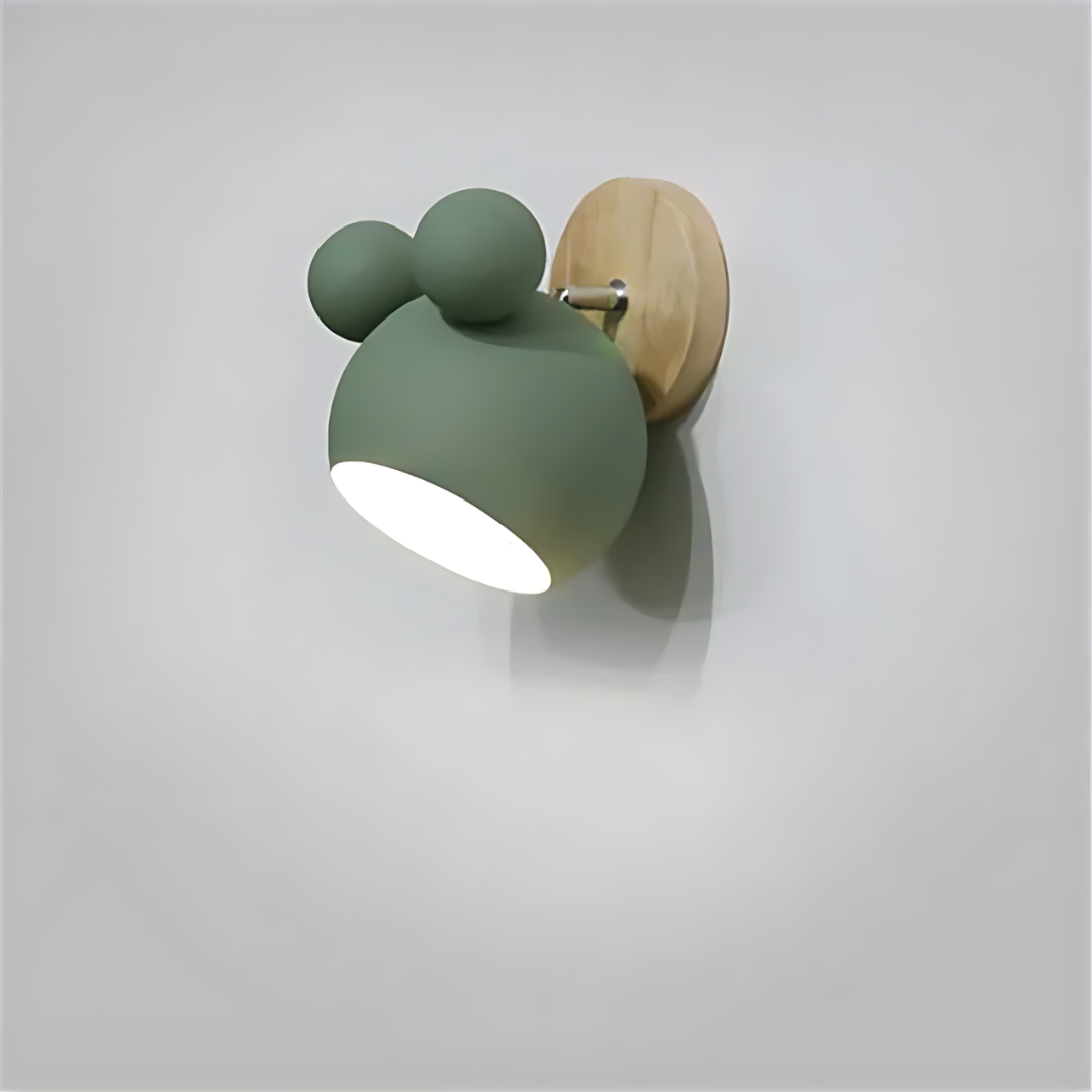 LumiMickey Nordisk Vägglampa | Bedårande Mickey-formad LED-vägglampa för ett mysigt barnrum och lekrum.