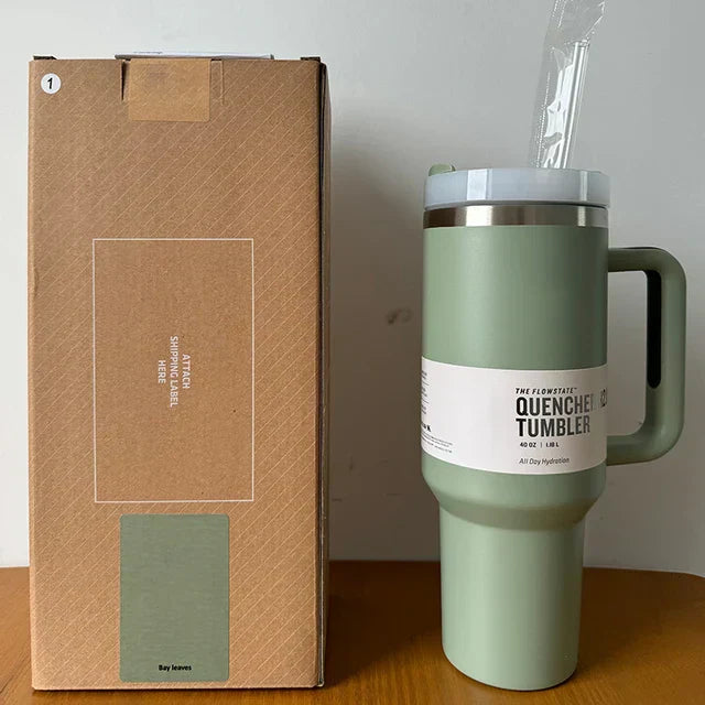 Vakuumisolerad Kopp med Lock och Sugrör – ThermoTumbler