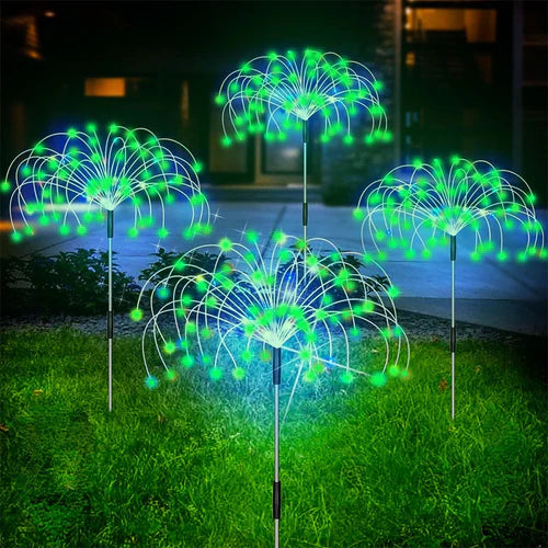 Vattentät Solcells Trädgårdslampa med Fyrverkerieffekt – SparkGlow