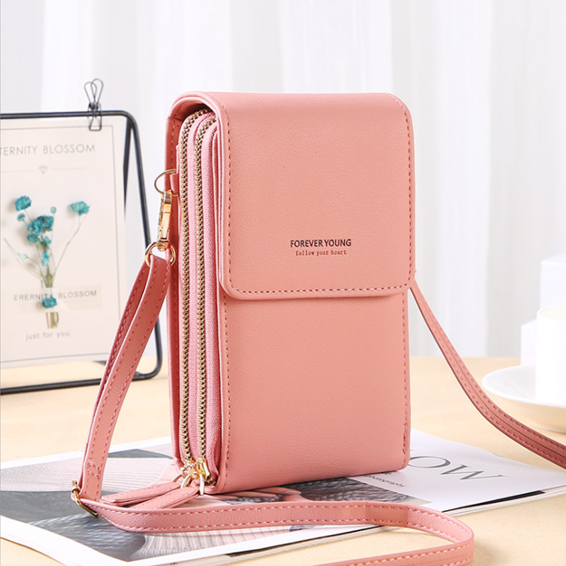 Touchscreen Telefonväska med Plåtfunktion – Kompakt Crossbody för Dagligt Bruk