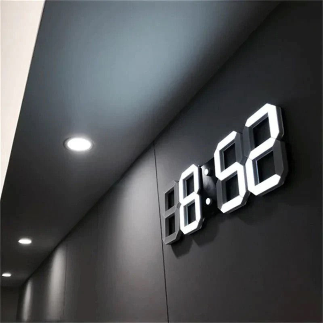 Futuristisk LED Väggklocka – Minimalistisk Design med Smart Tidsvisning