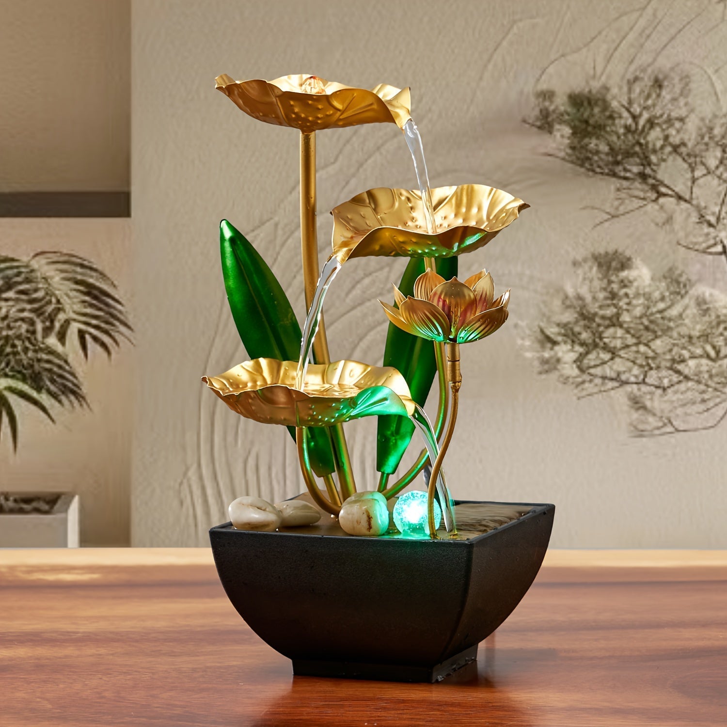 Lugn Lotus Inomhusfontän – Avkopplande och Atmosfärisk