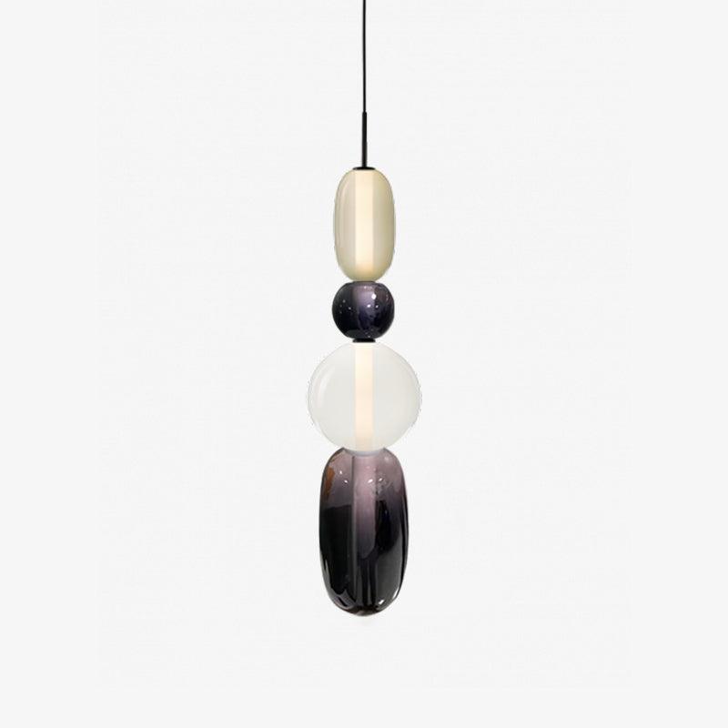 Modern Taklampa med Färgat Glas