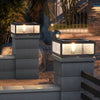 Modern LED Utomhus Stolplampa - Ribbat Glas