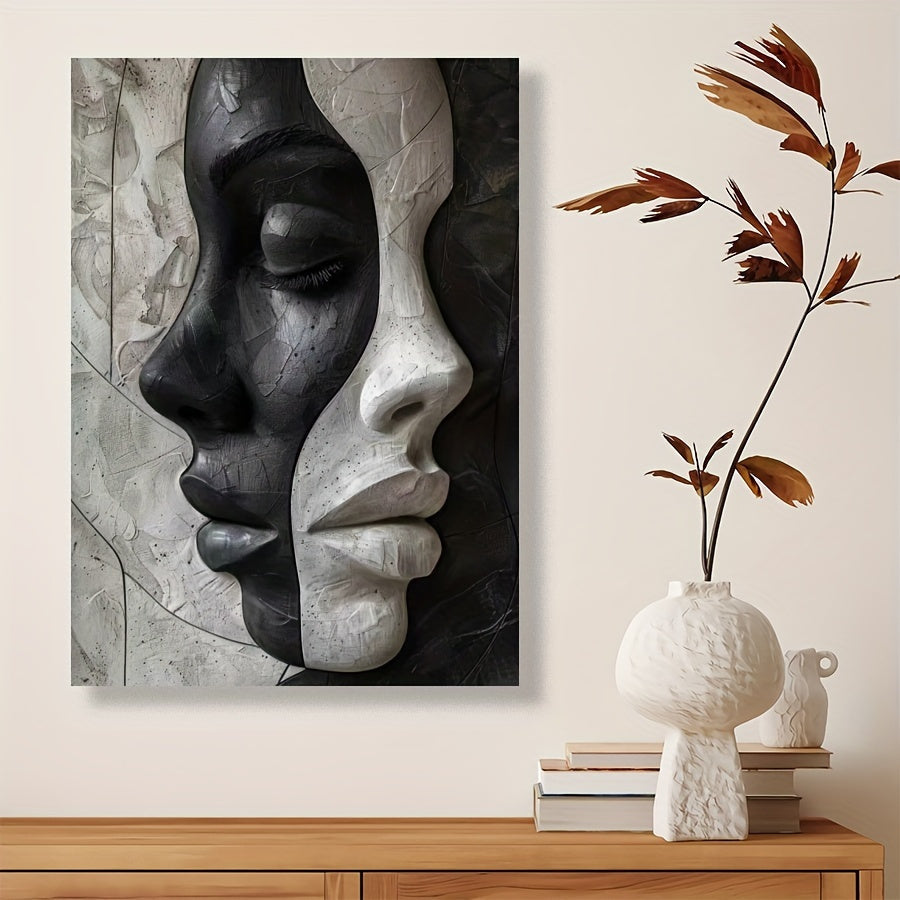 Abstrakt Kvinnlig 3D Porträtt – DIY Canvas Set för Konstälskare