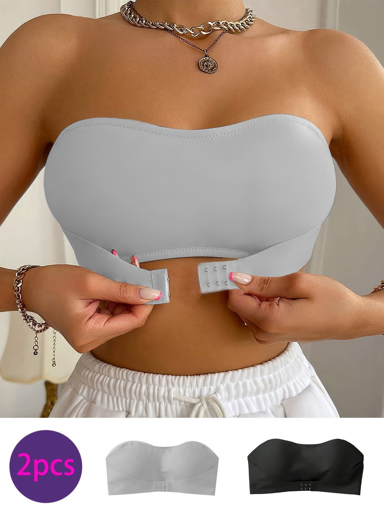 Sömlös Bandeau-BH - Mjuk och Bekväm Utan Bygel
