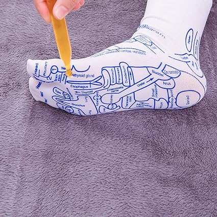 TheraStep Lyxiga Reflexologistrumpor | Skor för Läkning, Smärtlindring och Välbefinnande