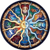 1000-Bitar Rund Zodiac Pussel - ZodiacDreams