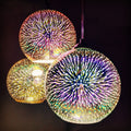 Moderne kreative 3D-bunte Feuerwerksglas 1-Lichtkuppel-Pendelleuchte