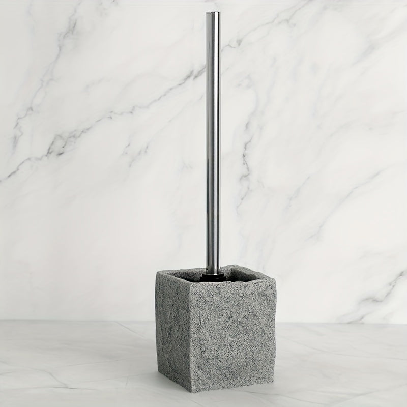 Grå Resin Badset – Lyxigt Set av 4 Delar för ett Elegant Badrum