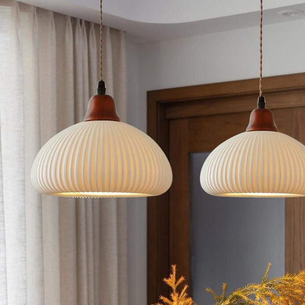 Stilren Keramisk Taklampa - Rustik Design