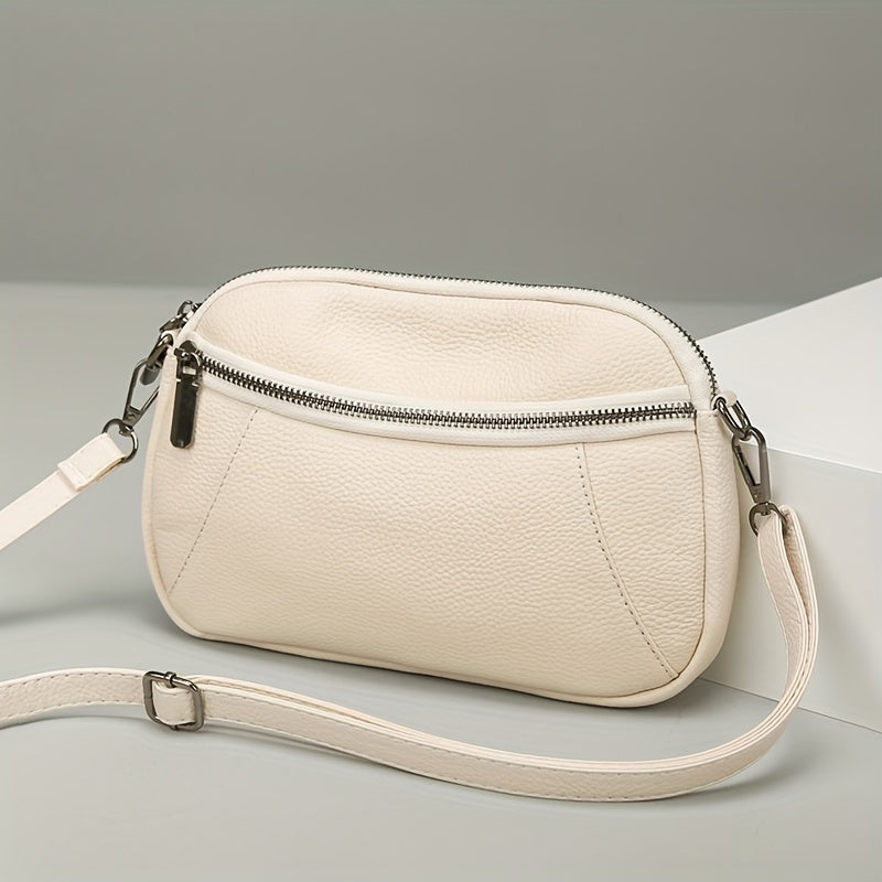 Klassisk Chic Läder Crossbody – Tidlös och Funktionell