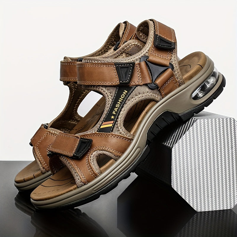 Premium Herrläder Strand Sandaler – Justerbara och Stötdämpande