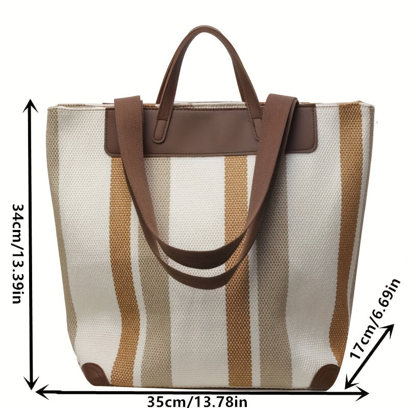 MetroStripe Casual Tote – Funktionalitet och Design