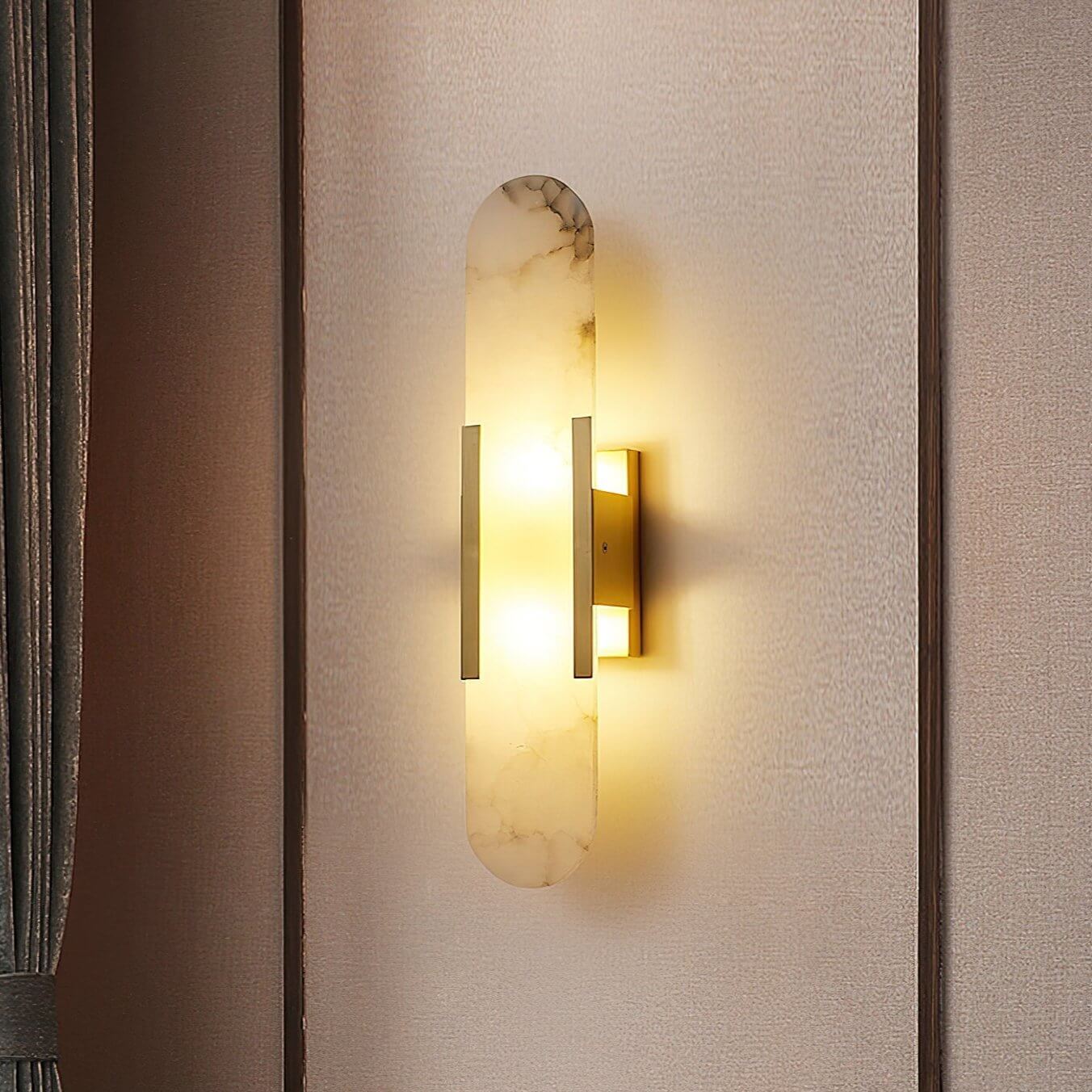 Modern Vägglampa - Alabaster & Metall