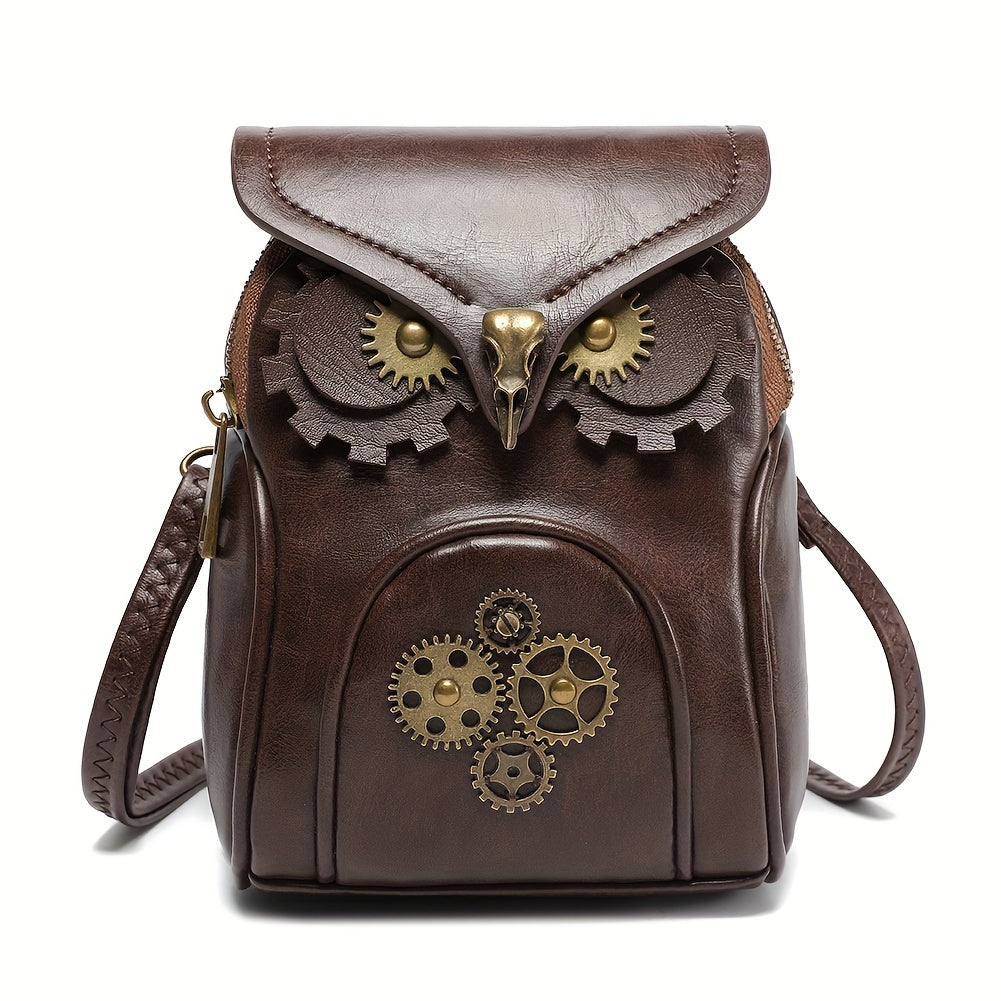 Steampunk Uggla Mini Axelväska – Stilig och Funktionell