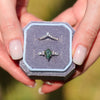 Stilren 2-delad Mossa Agat Ring Set - Serenia