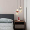 Modern Taklampa med Färgat Glas